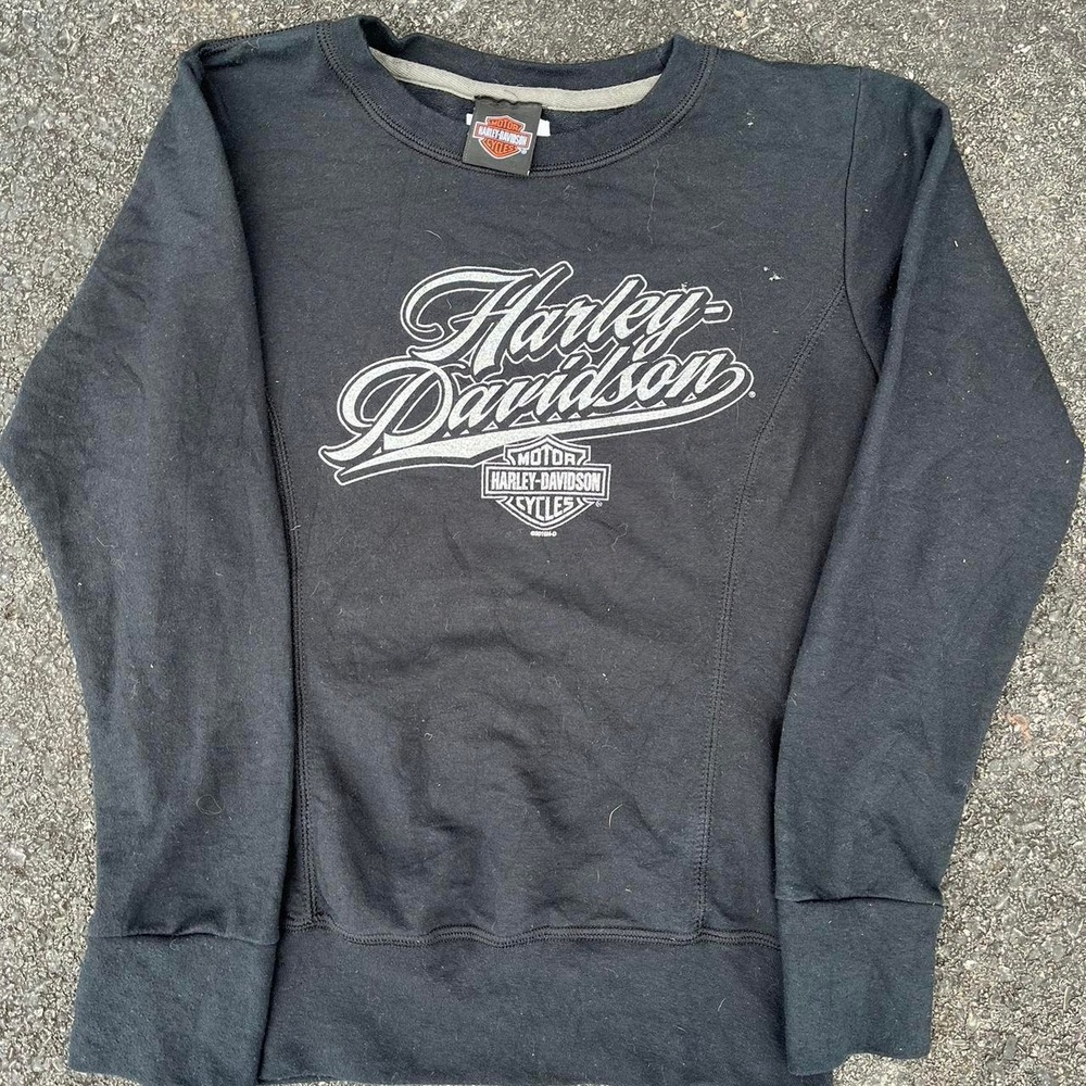 Y2K 2000s Graphic Harley DavidsonLongsleeve sweater size S